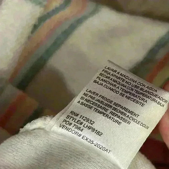 Southern Spirit Striped Beach Vacation Comfy Hoodie Poncho Sweatshirt Size S - Picture 5 of 10